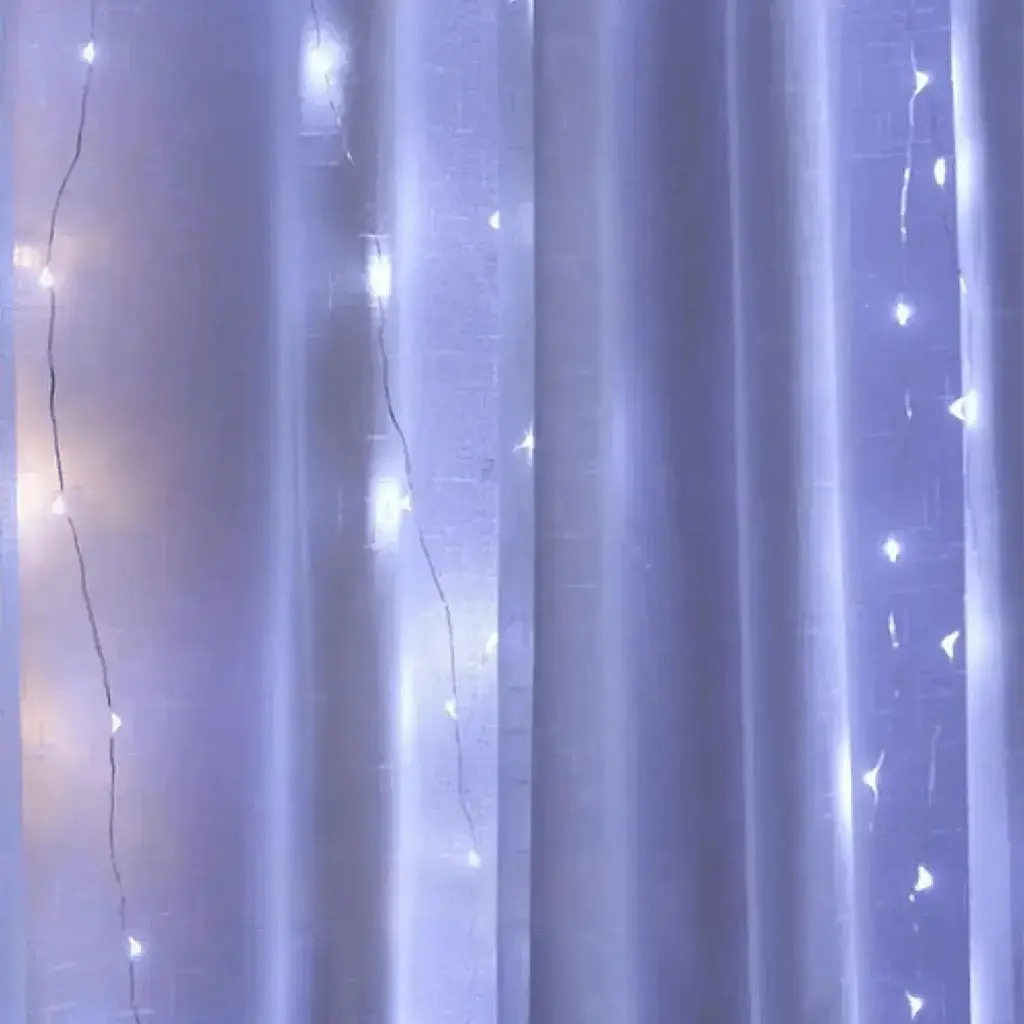 Світлодіодна гірлянда-завіса USB 200 LED 3x2м з пультом Блакитний (47719-708_214) - фото 5