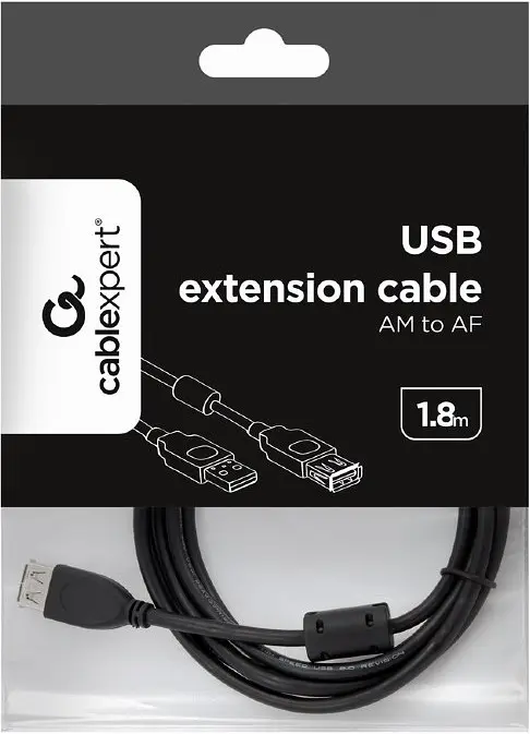 Кабель-подовжувач Cablexpert USB 2.0 AM/AF 1.8м ferrit (CCF-USB2-AMAF-6) - фото 4