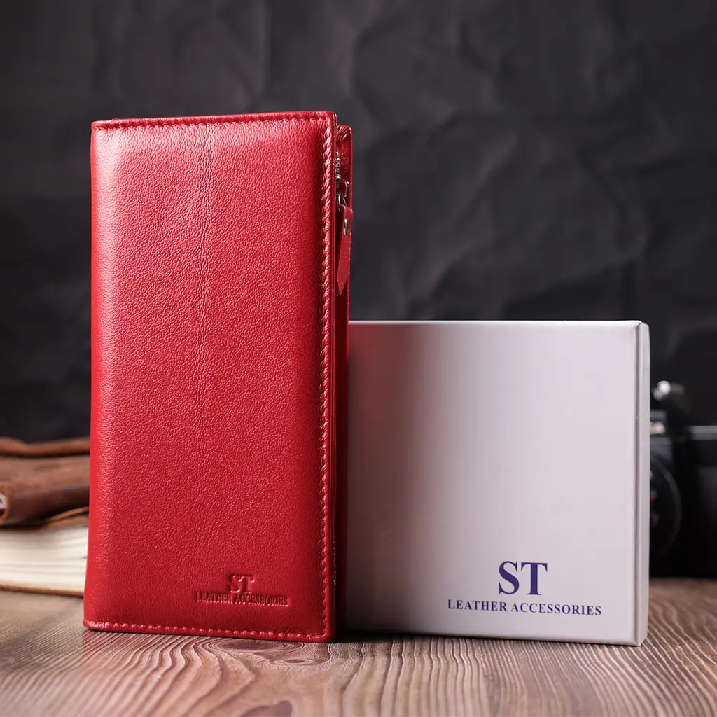 Кожаный женский кошелек ST Leather 10х19х2.5 см acs0028462 - фото 8