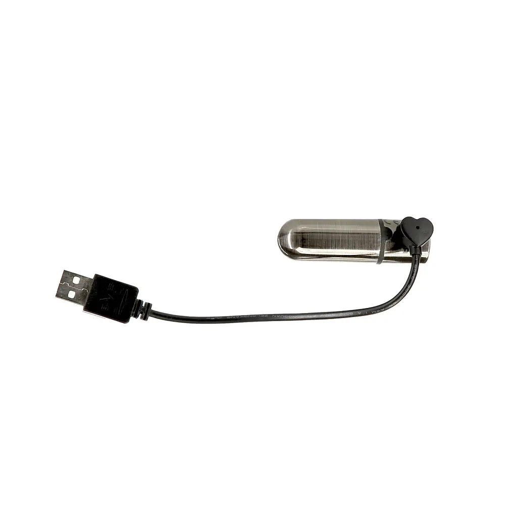 Віброкуля PowerBullet First-Class Bullet 2.5″ з Key Chain Pouch, Gun Metal, 9 режимів вібрації - фото 2