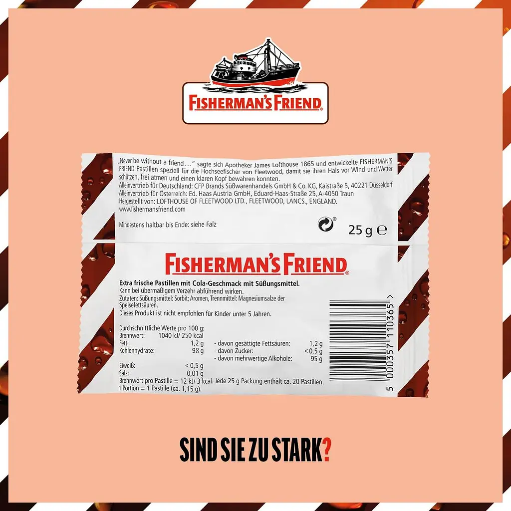 Льодяники Fisherman's Friend Cola Storage без цукру 25г - фото 4