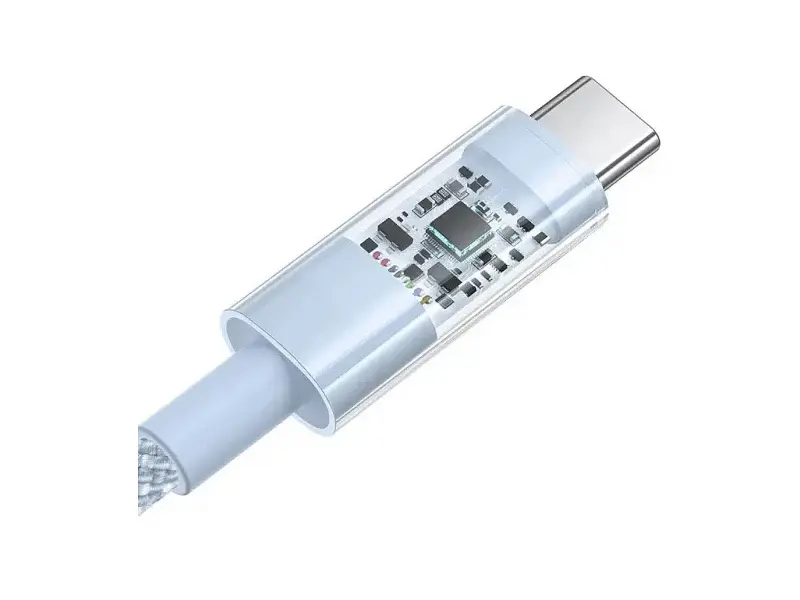 Кабель USB Type-C BASEUS Gem Fast-Charging Type-C/Type-C 100W 1m (P10373000311-00) блакитний - фото 4