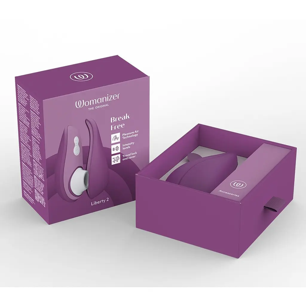 Вакуумний кліторальний стимулятор Womanizer Liberty 2 Purple Womanizer SX0523 100866 - фото 5