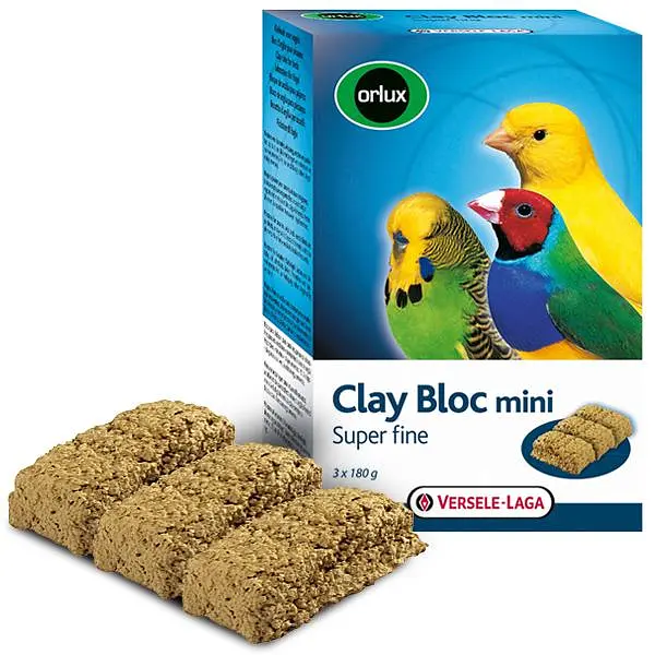 Мінеральний блок з глиною Versele-Laga Orlux Clay Bloc Mini Верселе-Лага Орлакс для дрібних птахів 540 г (241000)