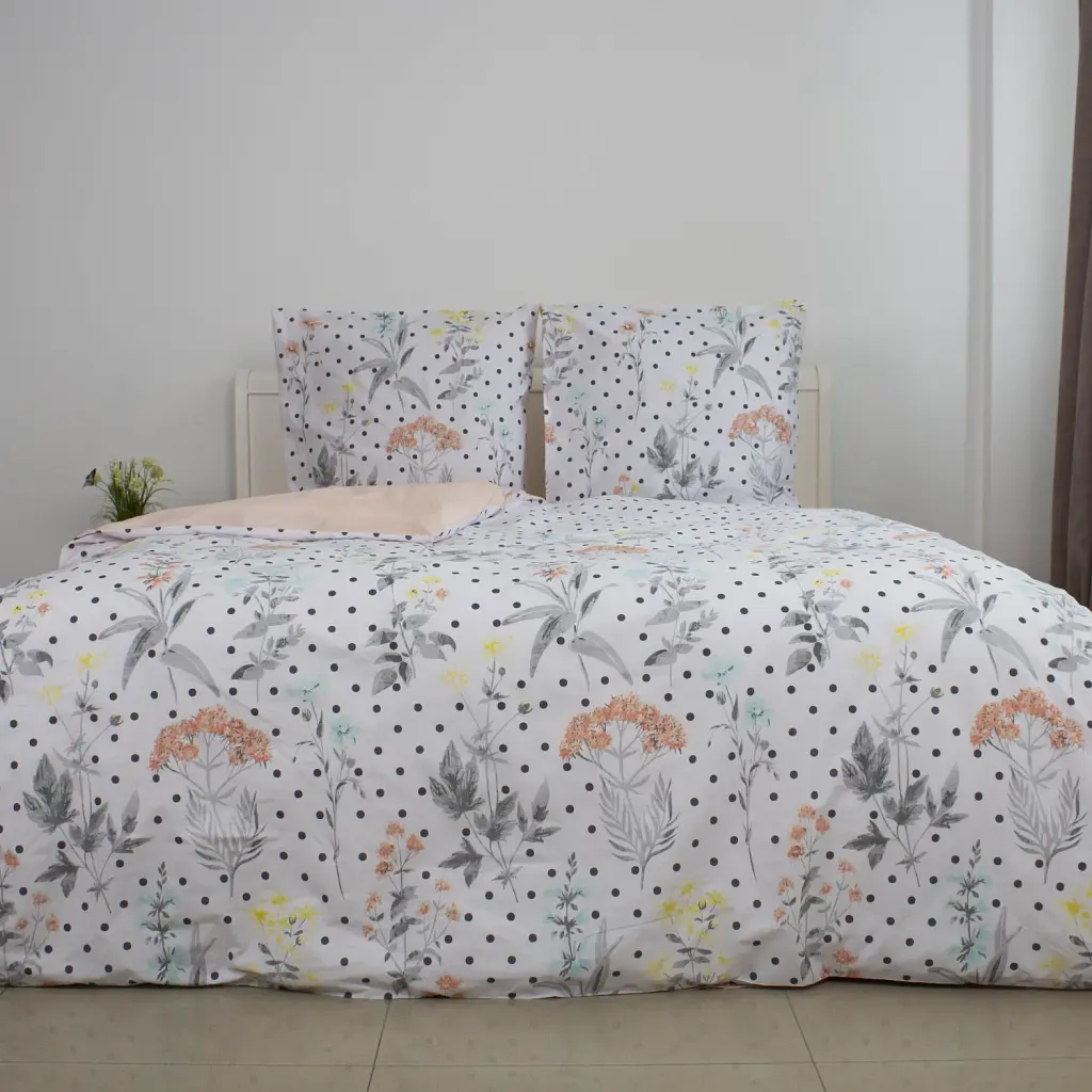 Комплект постільної білизни ТЕП Happy Sleep Botanical Mist ранфорс полуторний білий - фото 2