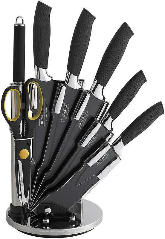 Набір ножів Royalty Line RL-BLK8-W black