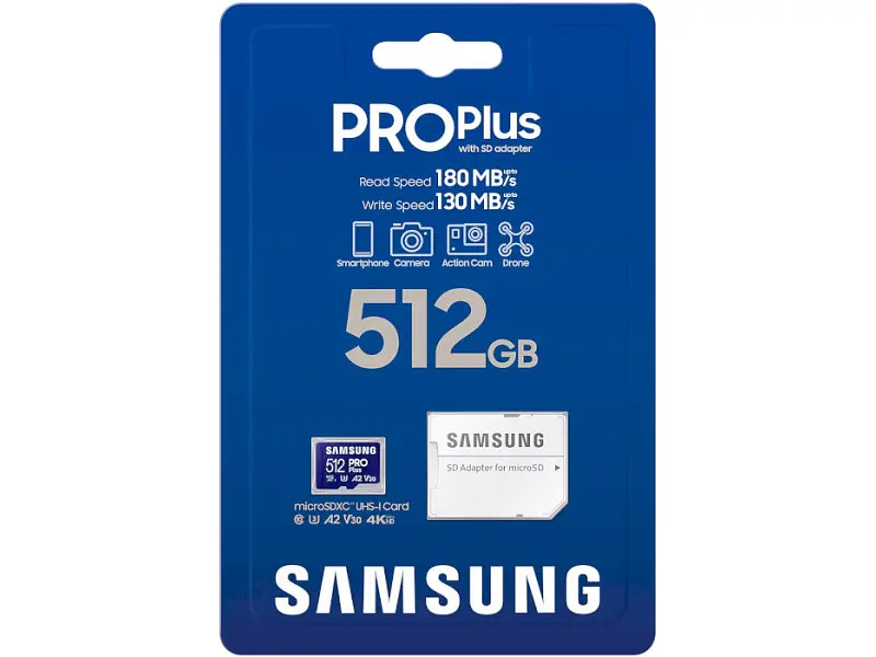 Карта пам'яті Samsung PRO Plus 2023 microSDXC UHS-I U3 V30 A2 512 GB (MB-MD512SA) - фото 3