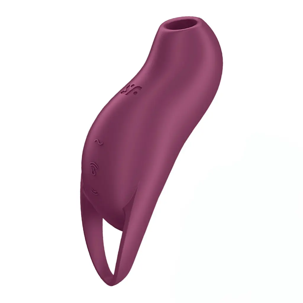 Вакуумний стимулятор клітора з вібрацією Satisfyer Pocket Pro 1 бордовий - фото 7