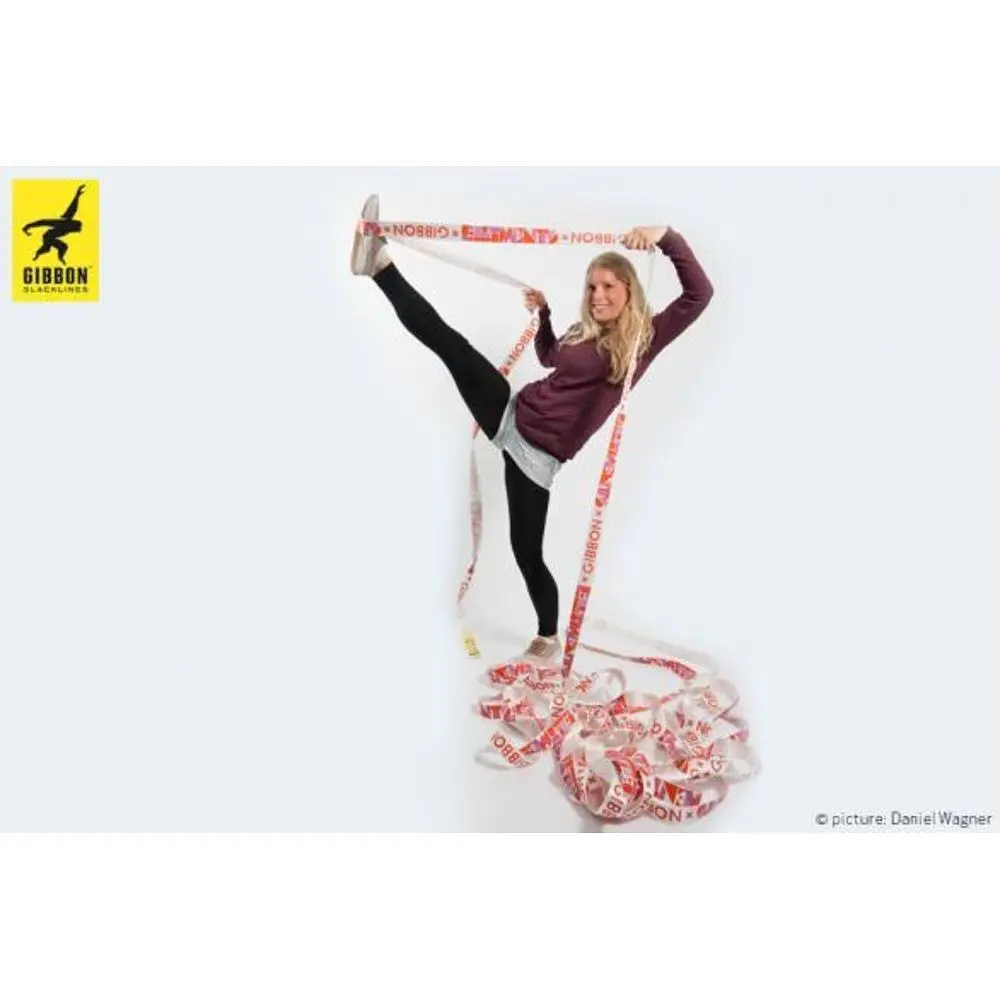 Слеклайн стропа Gibbon Elliments Webbing 25 м Рожевий - фото 3