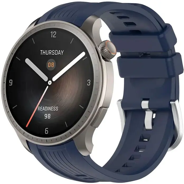Ремінець DK Silicone Sport Band Classic 22mm для Xiaomi Amazfit Balance (A2286) (dark blue) - фото 3