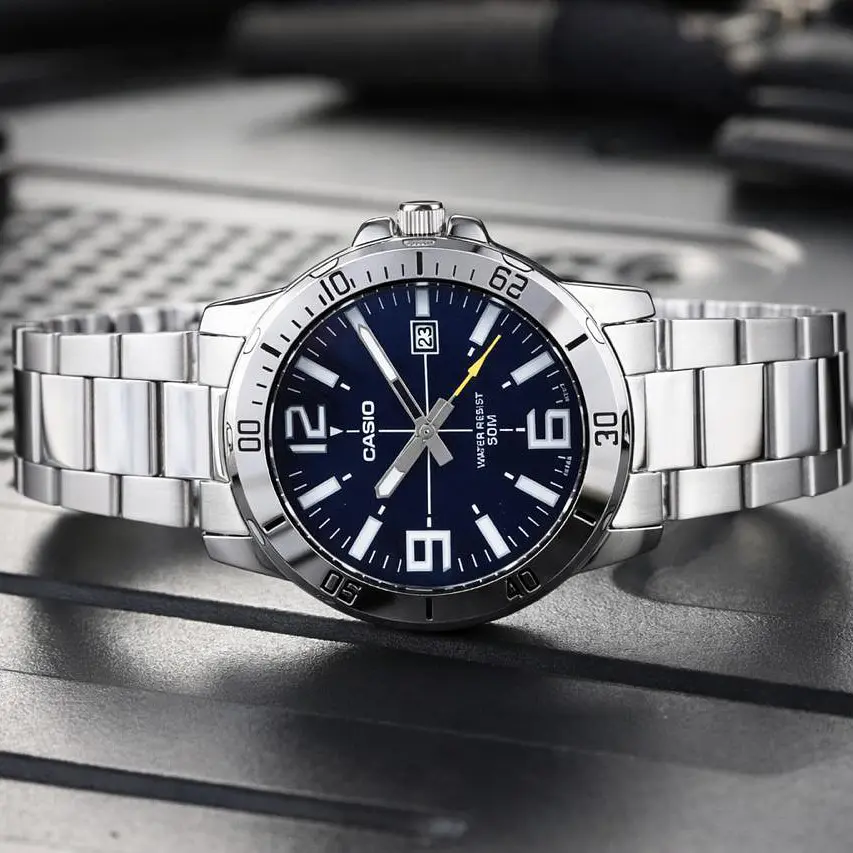 Чоловічий годинник Casio MTP-VD01D-2B Сріблястий ( AT1141-0118 ) - фото 2
