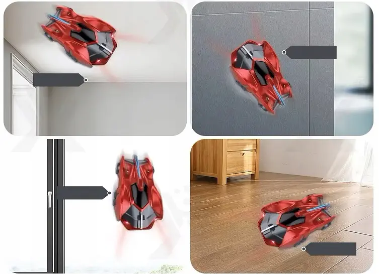 Машинка на управлении, ездящая по стенам, красная 2001111 - фото 5