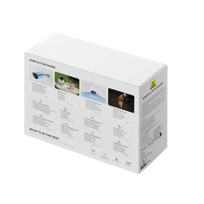 IP-камера відеоспостереження Baseus Security B1 Outdoor Camera 2K біла (S0SV002130) - фото 3