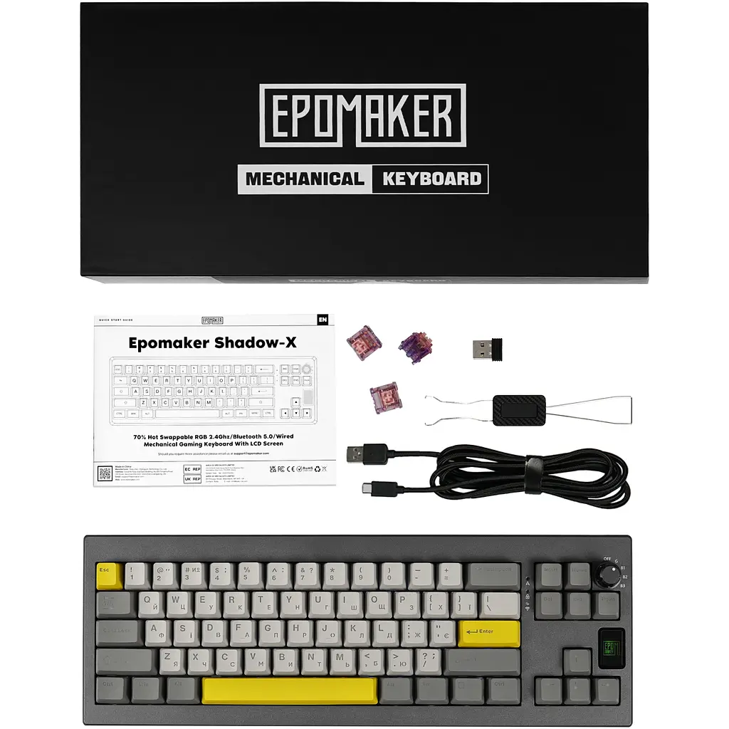 Клавиатура Epomaker Shadow-X Flamingo Black механическая беспроводная (SHX-BF) - фото 2