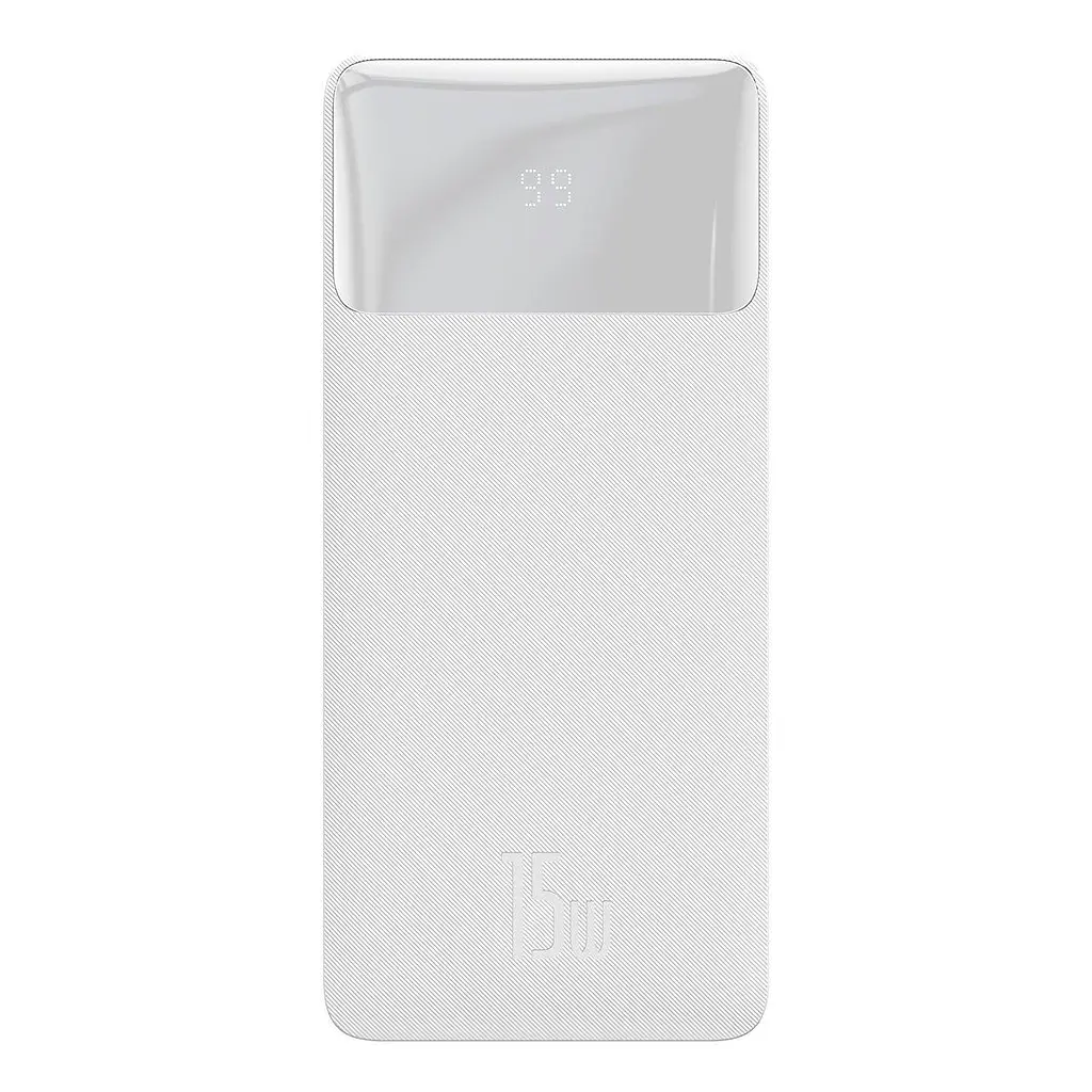 Аккумулятор внешний Baseus Bipow Digital Display Overseas 20000mAh 15W (PPBD050102) белый - фото 3