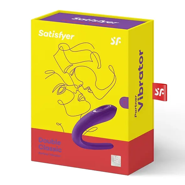Вібратор для пар Satisfyer Double Classic 17 см фіолетовий - фото 7