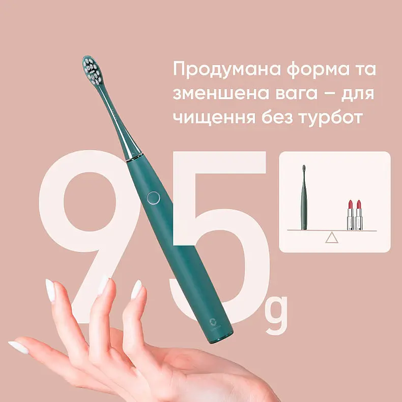 Електрична зубна щітка Oclean Air 2T Electric Toothbrush Green - фото 7