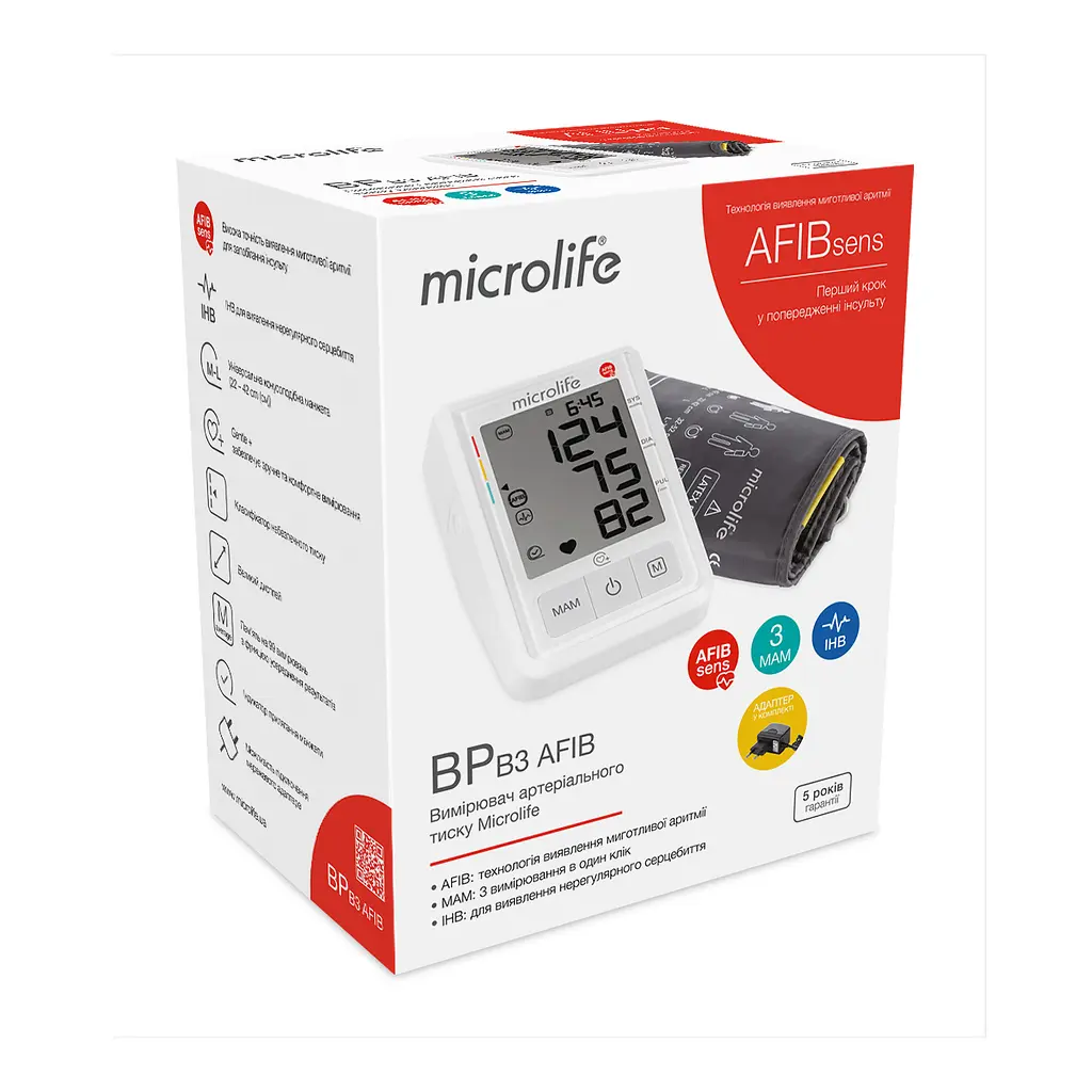 Автоматичний тонометр Microlife BP B3 Afib - фото 3