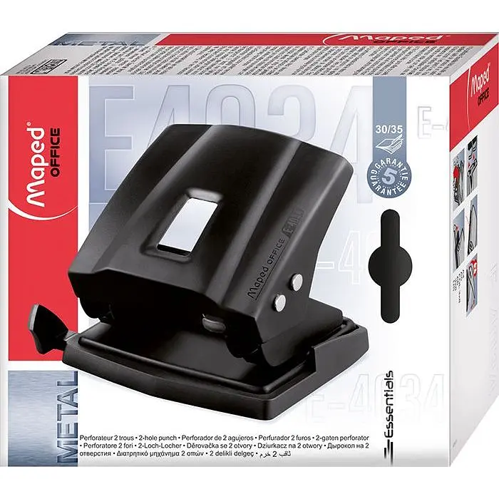 Діркопробивач Maped Essentials Metal 30/35 аркушів чорний (MP.403411) - фото 2