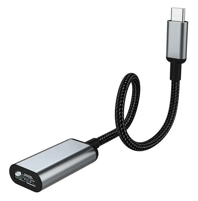 Конвертер Type-C HUB HOCO HB21 Type-C to HDMI конвертер Metal Gray