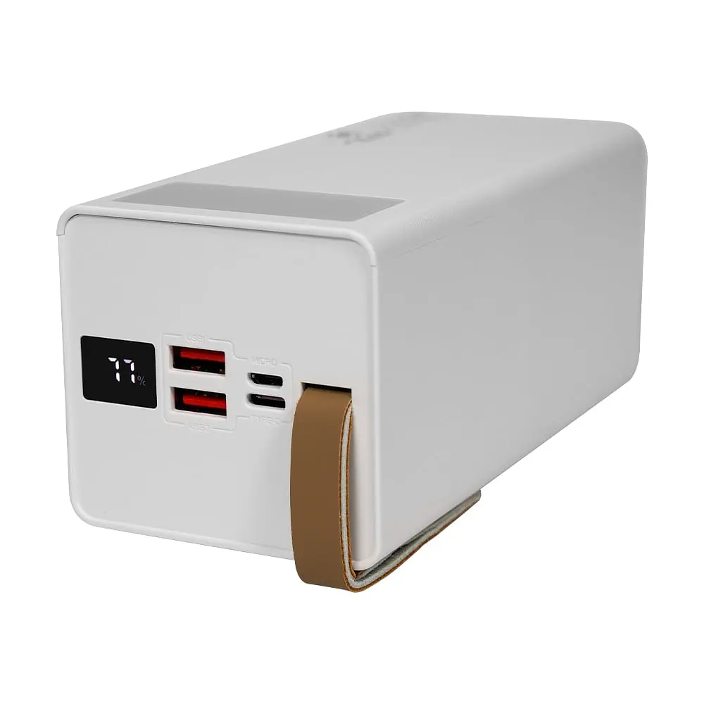 Повербанк 50000mAh Power Bank Kraft KPB-2350FCL White 22.5W QC3.0 LED-ліхтар (43-00062) - фото 4