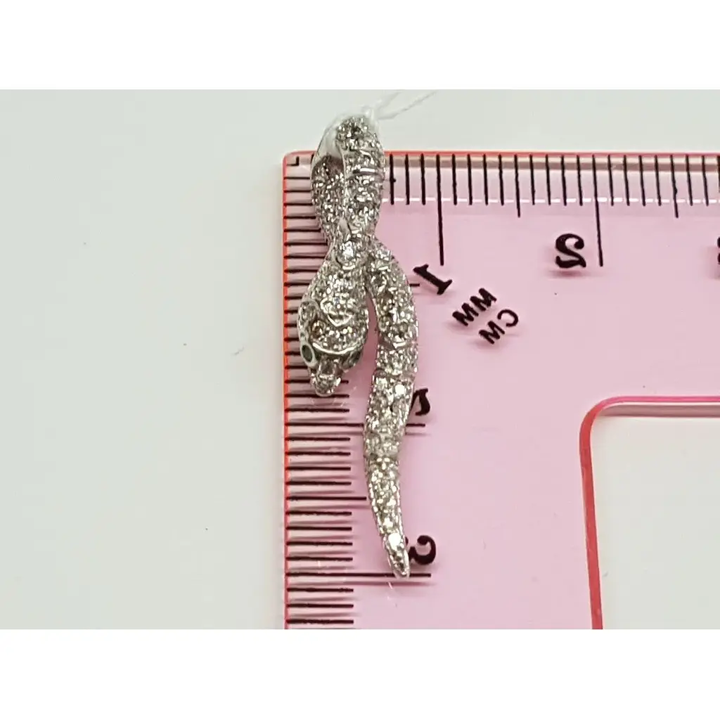 Серебряная подвеска Silvex 925 Змейка с фианитами. П2ФИ/312 - фото 3