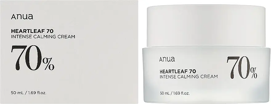 Заспокійливий крем для обличчя 50 мл Anua Heartleaf 70% Intense Calming Cream - фото 2