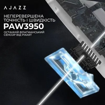 Мишка Ajazz AJ159 APEX Wireless/Bluetooth/USB White (AJM159-A-W) - фото 10