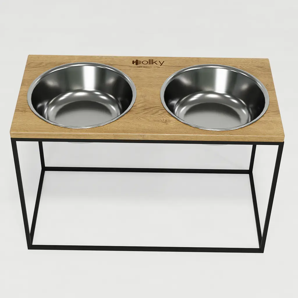 Hollky Base XXL40 — миски на підставці для дуже великих собак (2 × 2,8 л) - фото 4
