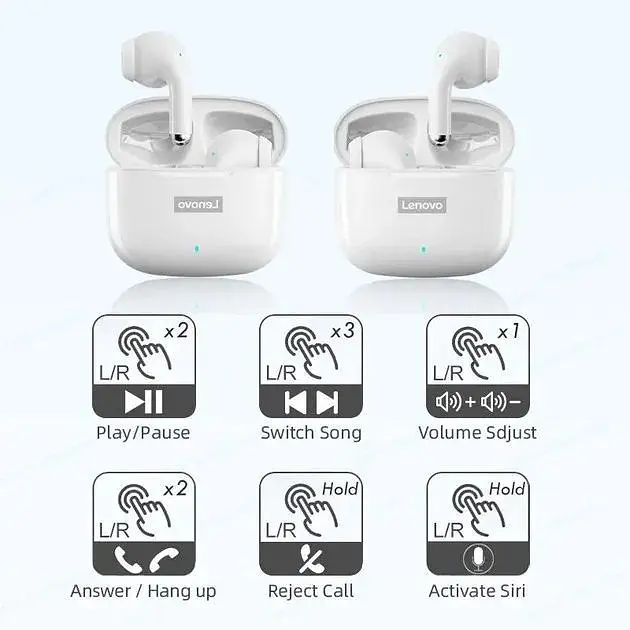 Беспроводные наушники Lenovo LP 40 Pro Bluetooth 5.0 - фото 7