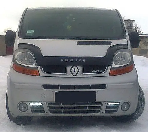 Дефлектор капоту мухобійка для Renault Trafic 2001-2014 Євро Кріплення (Vip Tuning) RL14 - фото 2
