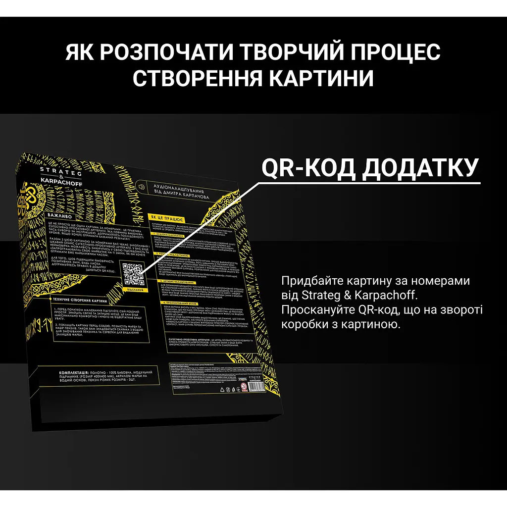 Картина за номерами Strateg & Karpachoff Сім'я сугестивна мандала 40х40 см (2 Mandala (family)) - фото 5