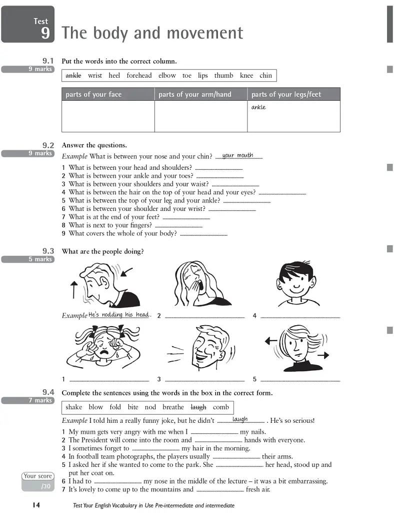 Test Your English Vocabulary in Use Pre-intermediate and Intermediate with Answers 3rd Edition - фото 10