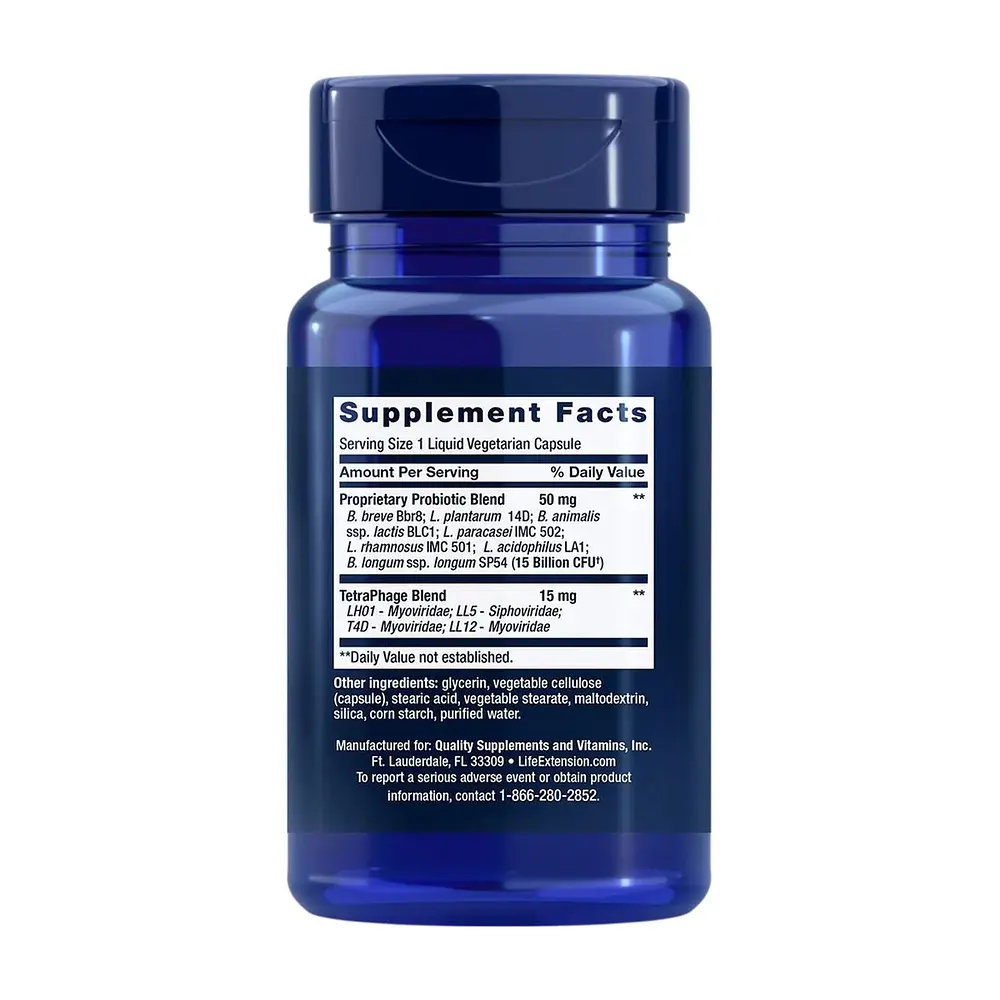 Пробіотик Life Extension FLORASSIST Probiotic GI with Phage Technology, 30 вегакапсул для підтримки травної системи - фото 2