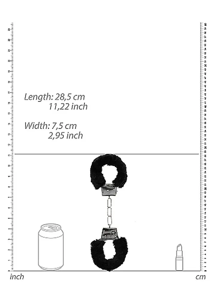 Наручники - Ouch! Beginner's Handcuffs Furry Black - фото 4