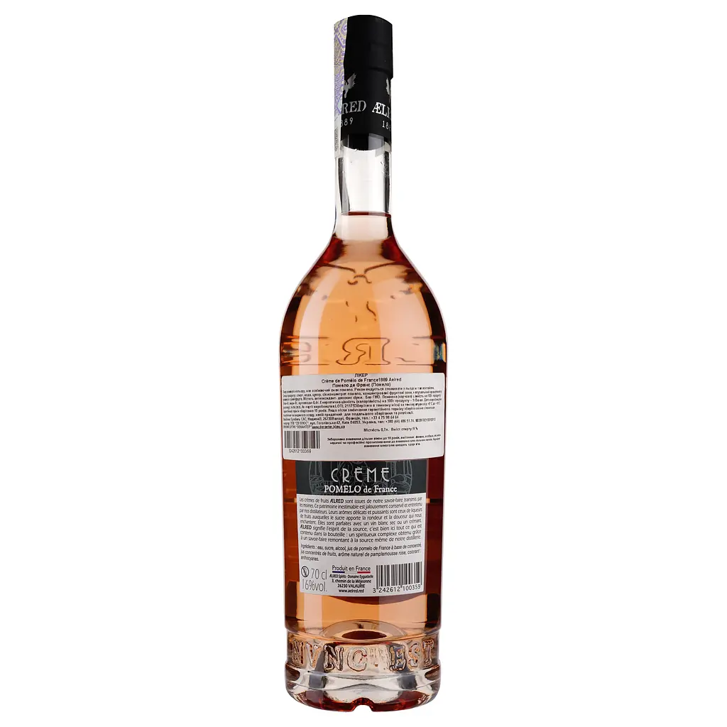 Лікер Aelred 1889 Creme de Pomélo de France (Памело з Франції), 16% 0,7 л - фото 2