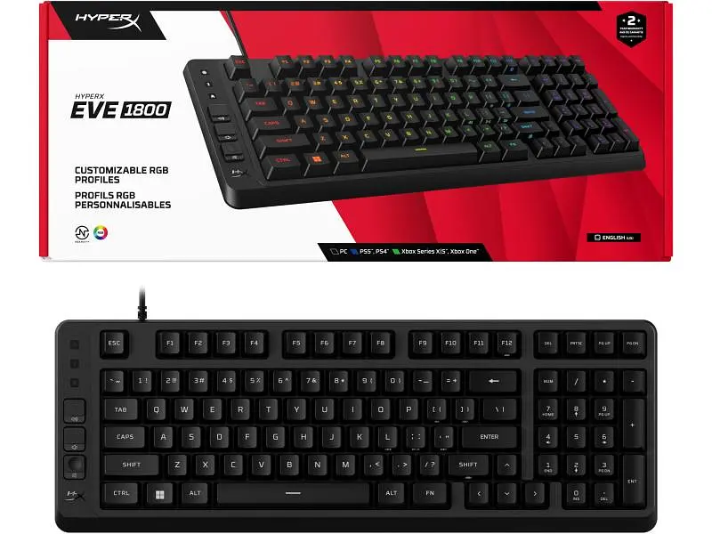Клавіатура HyperX Eve 1800 Black (B7JE0AA) - фото 6