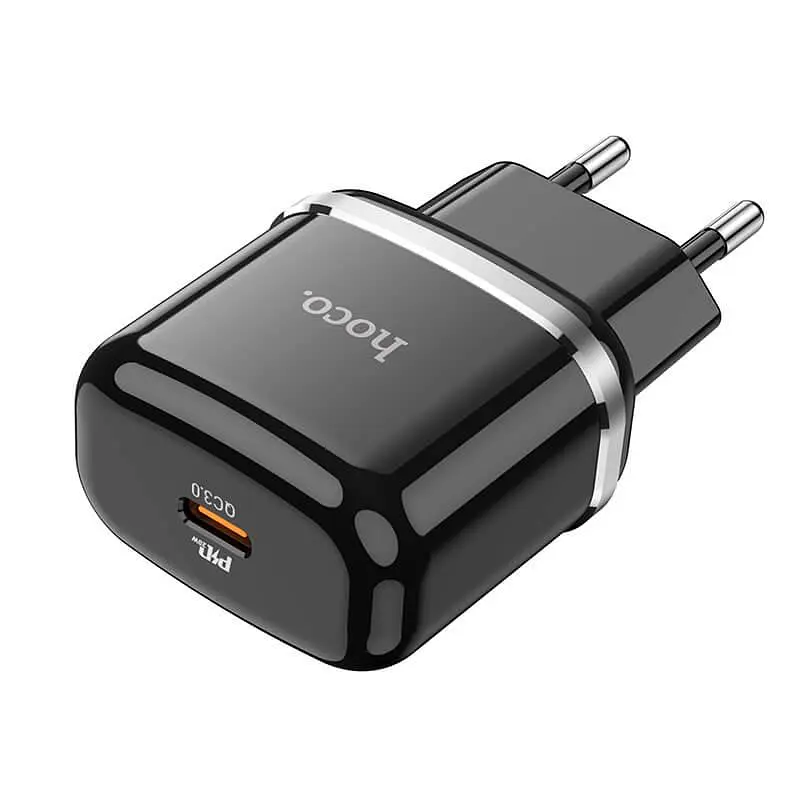 Адаптер Мережевий HOCO Victorious single port charger N24 Type-C порт 20W чорний - фото 7