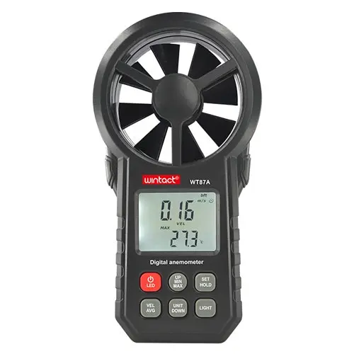 Анемометр крильчастий 0,3-30 м/с, -10-45 °C WINTACT WT87A - фото 2
