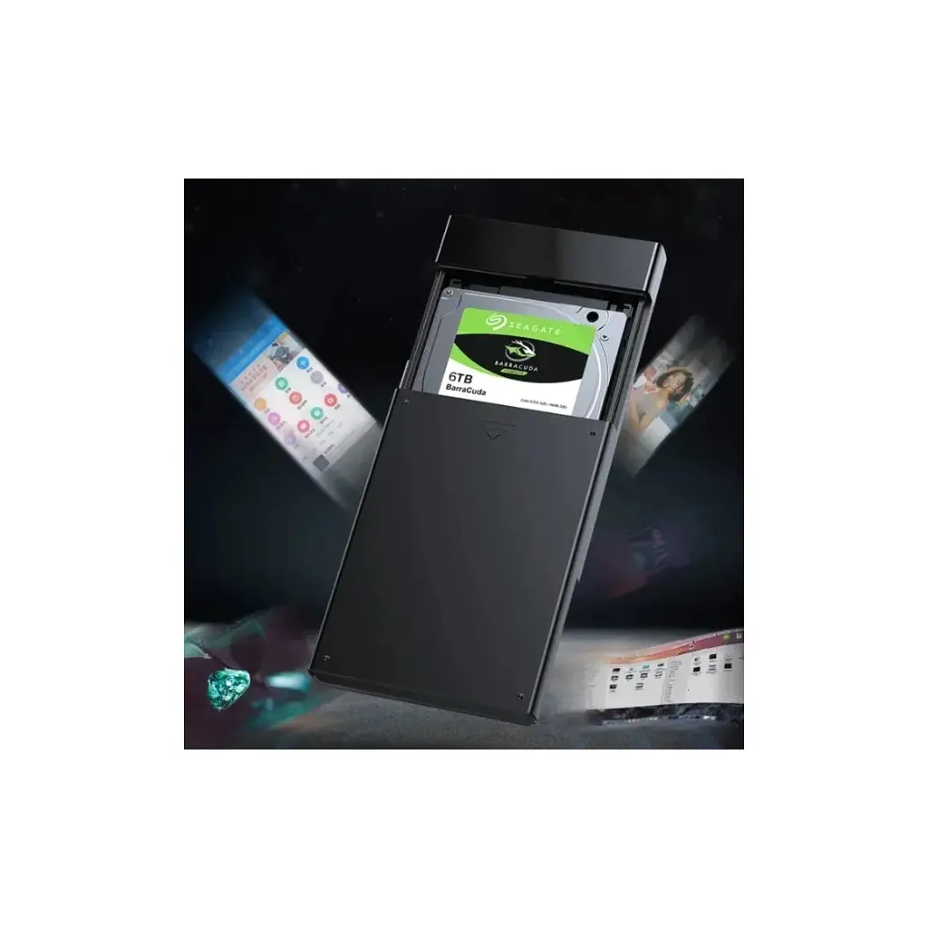 Кишеня зовнішня Ugreen USB 3.0 to SATA 3.0 2.5" корпус для HDD/SSD 6TB UASP, чорний (30847) - фото 3