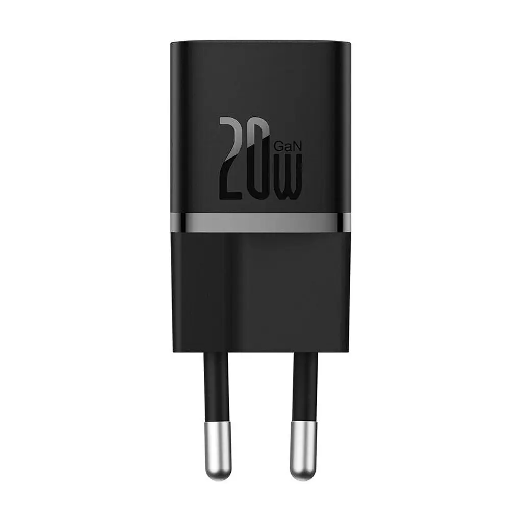 Зарядний пристрій Baseus 1xUSB-C 20W GaN5 black (CCGN050101) - фото 4