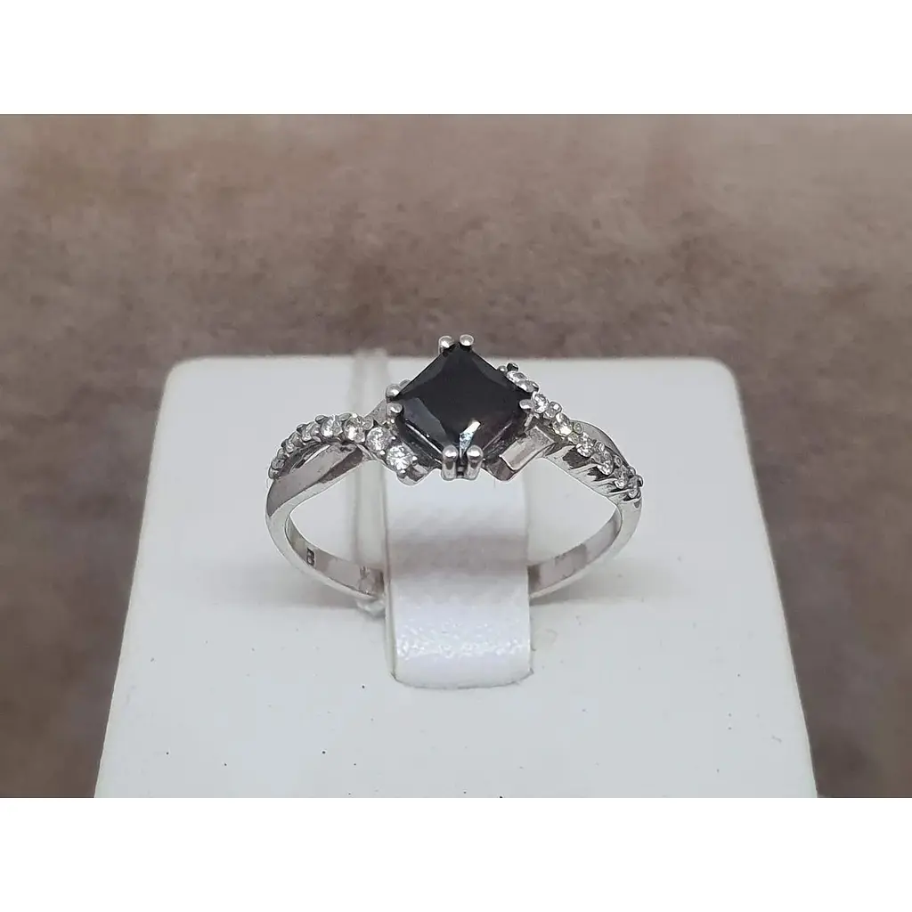 Срібне кільце Агні КАСІОПЕЯ з фіанітом. 1420/1Р-CZ 17,5 - фото 4