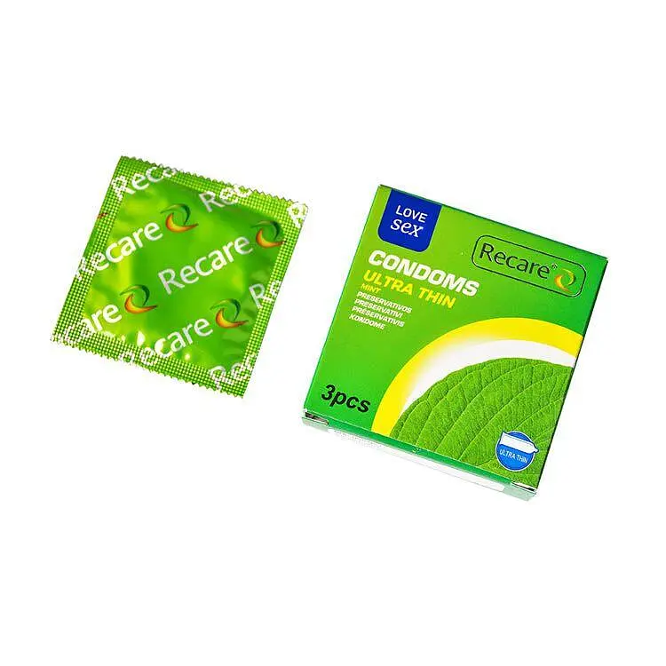 Презервативи Ultra Thin Mint Condoms 3 шт, ультратонкі, аромат: м'ята - фото 2