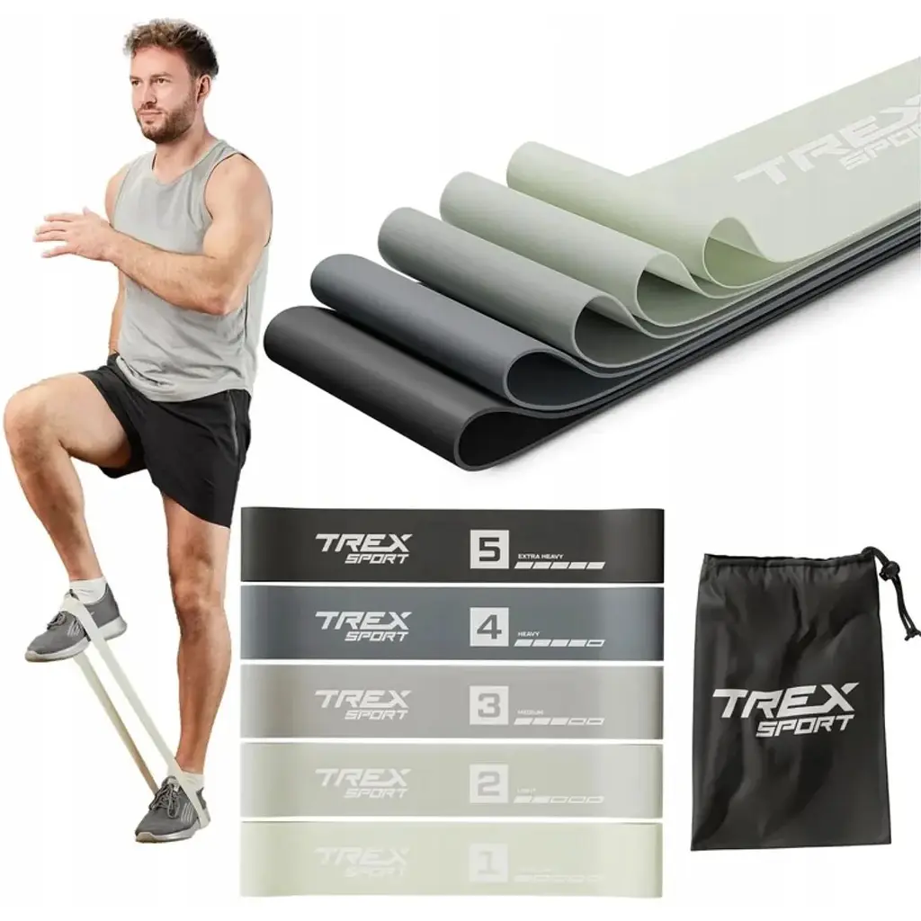 Набор резинок для фитнеса Trex Sport TX-065RBG 1-18кг - фото 4