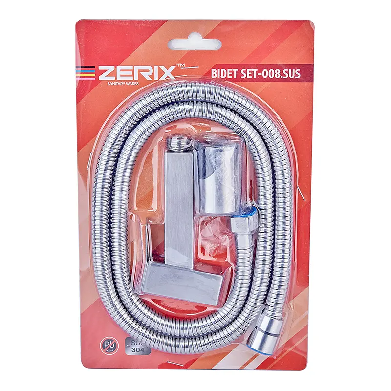 Гигиенический гарнитур Zerix Bidet SET-008.SUS ZX4975, Нержавеющая сталь - фото 2