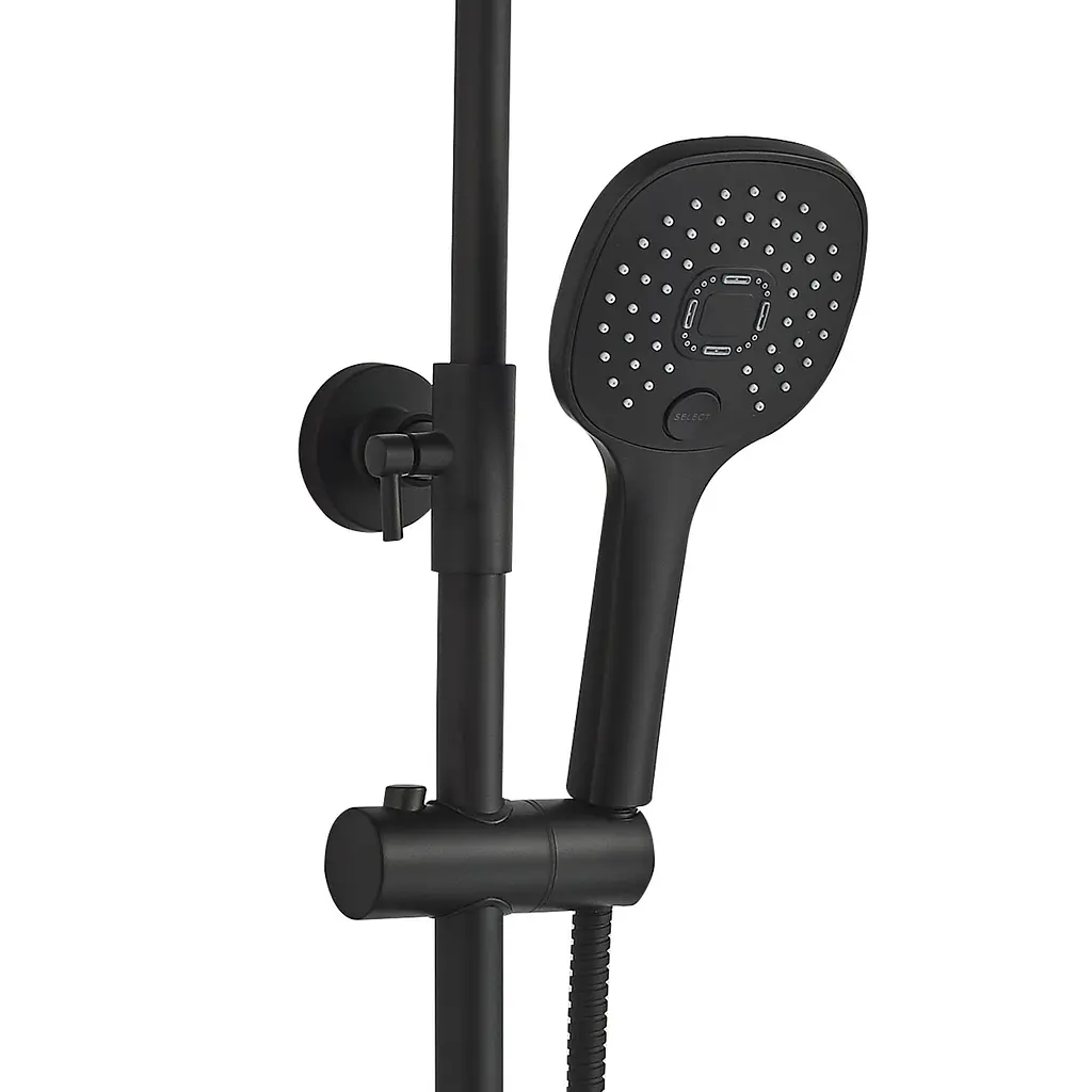 Душова система Globus Lux Termostatic R GLA-0041T-BB, Чорний матовий - фото 3