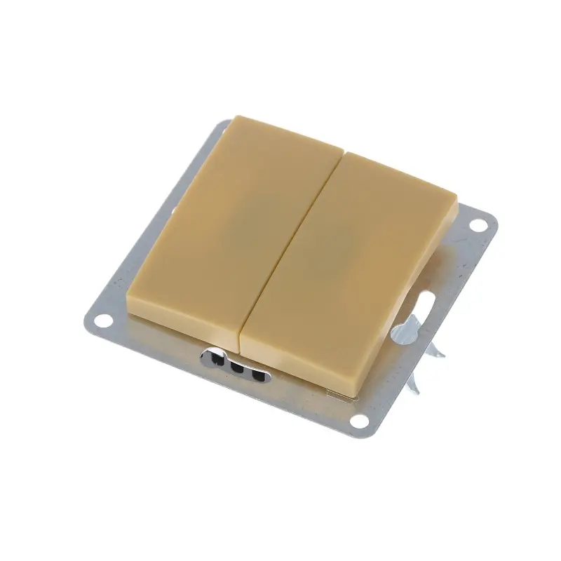 Вимикач Brille двоклавішний шампань NB-2V iv - фото 3