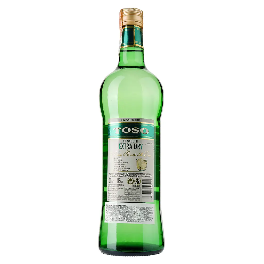 Вермут Toso Vermouth Extra Dry, 14,8%, 1 л - фото 2