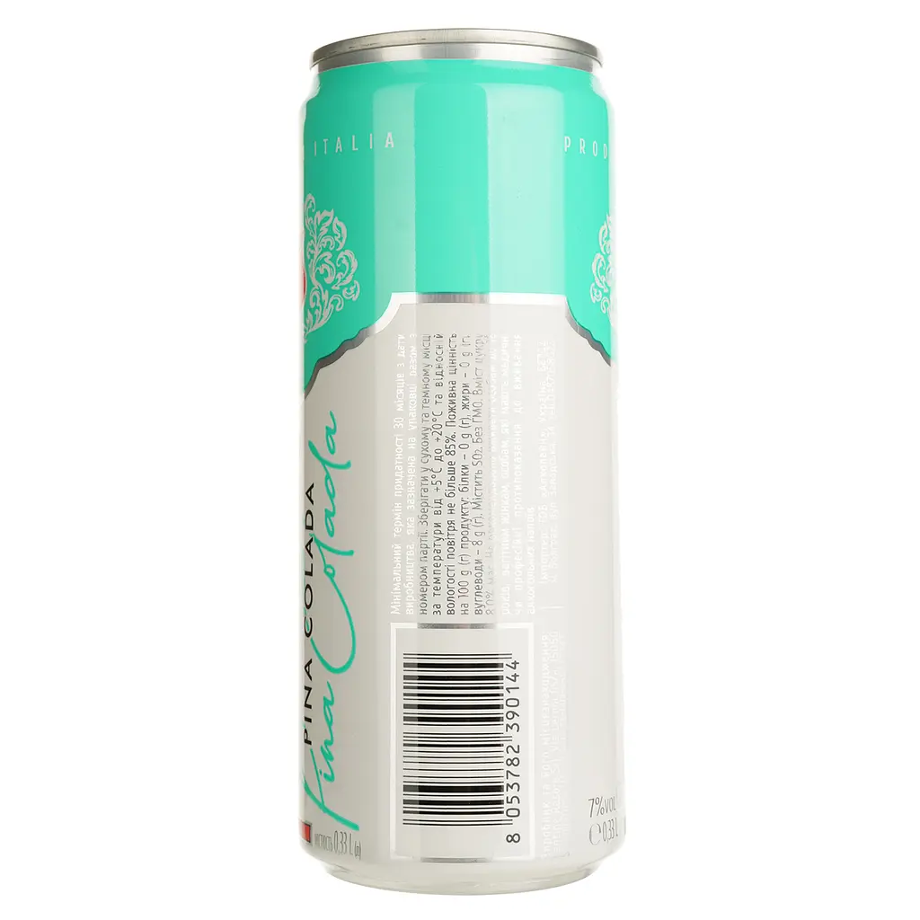 Напій винний напівігристий La Regina Fragolina Cocktail Pina Colada 7% з/б 0.33 л - фото 2