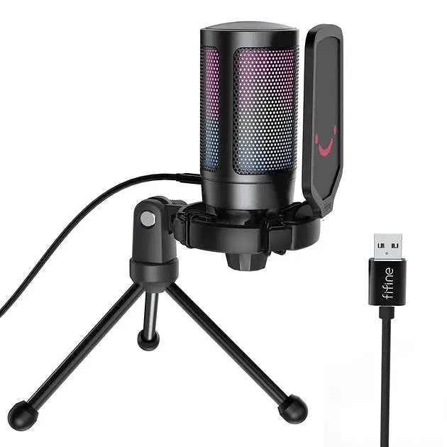 Мікрофон Fifine A6V AmpliGame Black (A6V) - фото 2